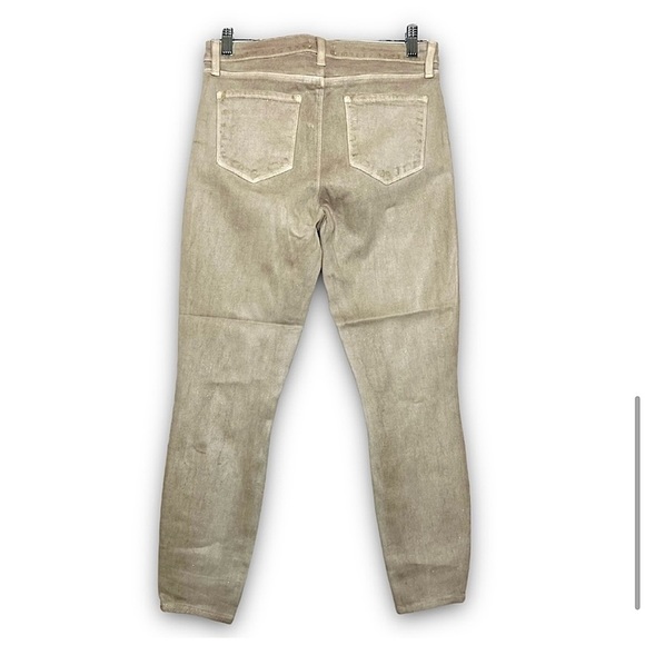 NEW L'AGENCE Margot High Waist Ankle Crop Glitter Coated Denim Skinny Jeans 30 - Picture 7 of 12